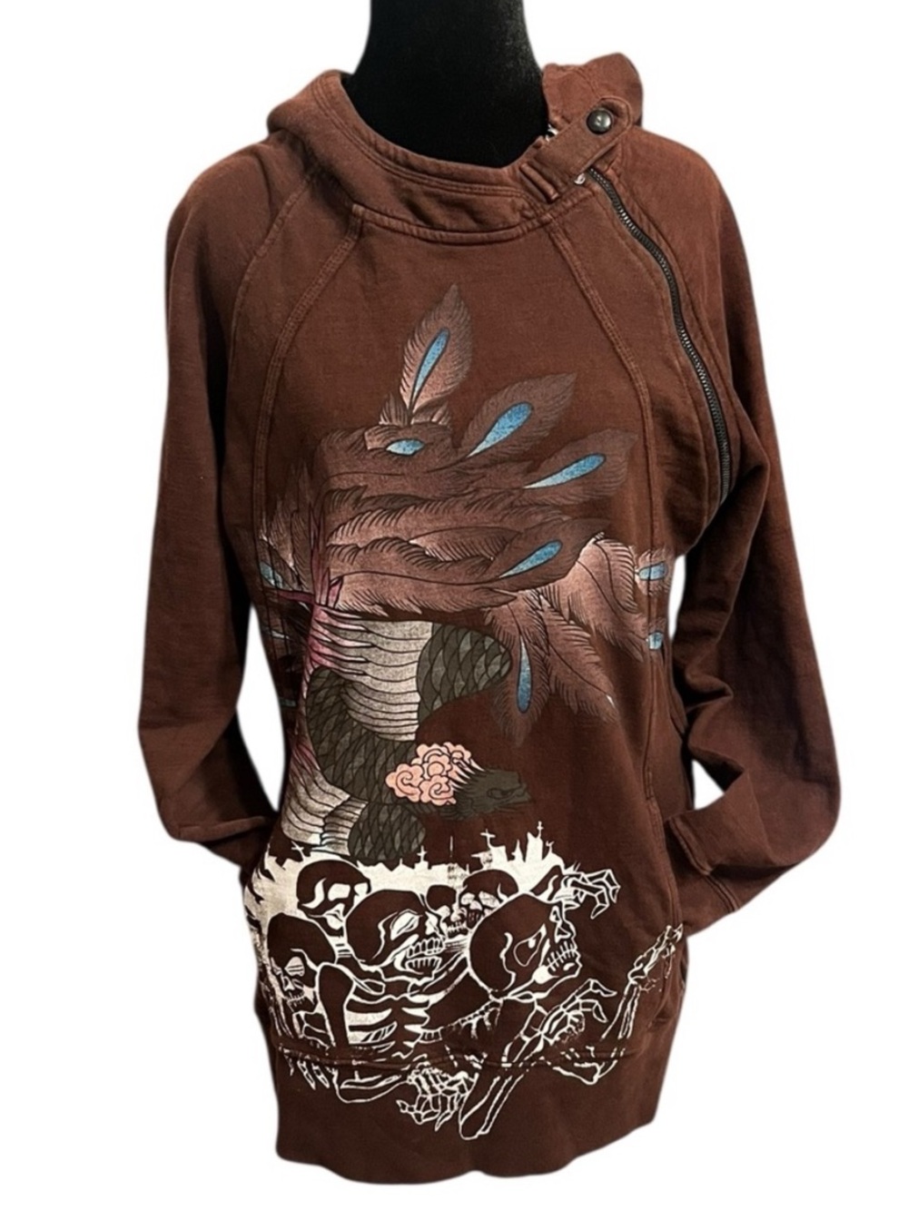 UnHoly Grail Brown Hoodie with Graphic Print women’s S